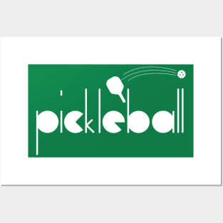 Pickleball Geometric Font Posters and Art